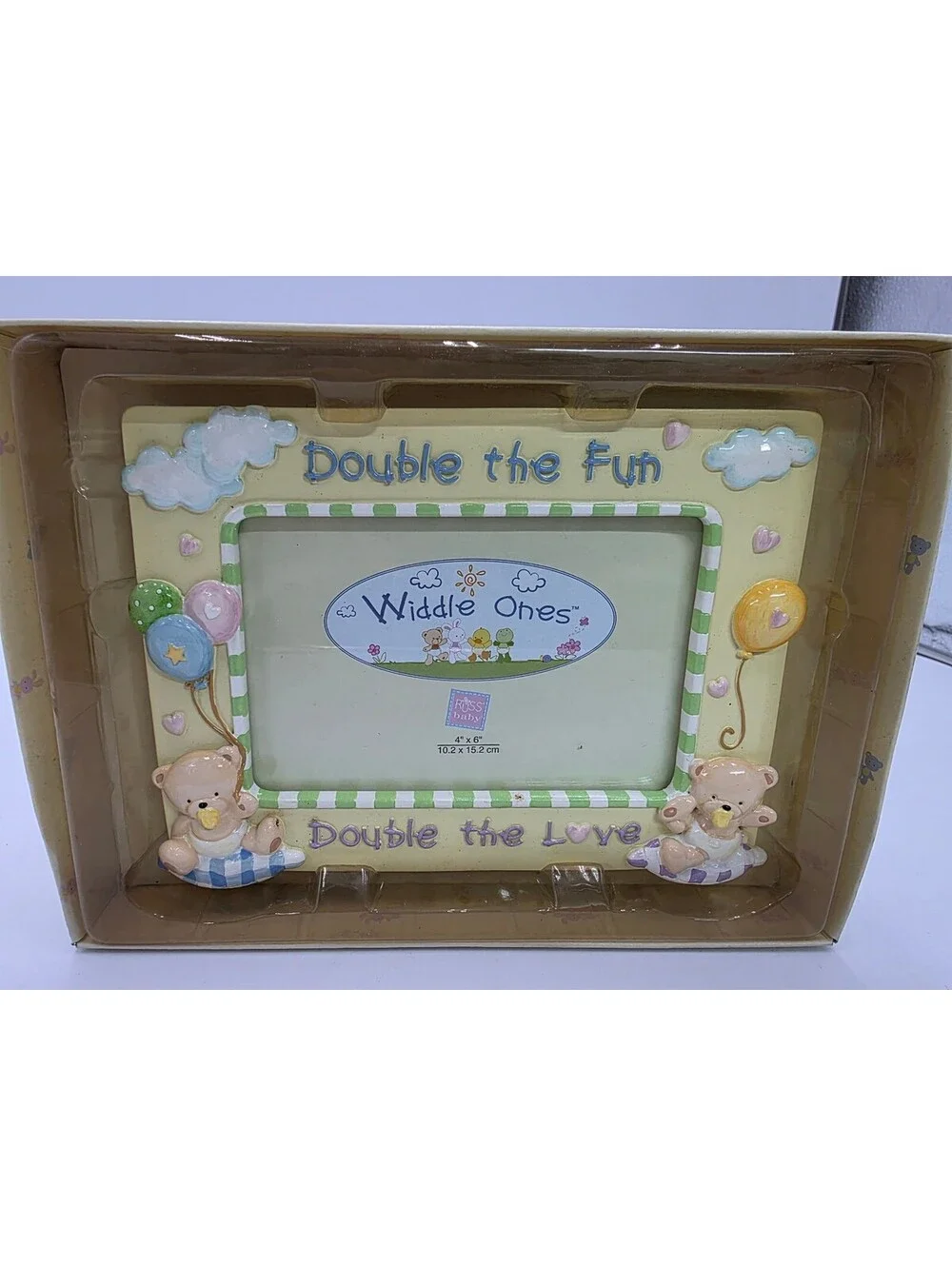 Widdle Ones Double the Fun Double the Love Baby Photo Frame 4x6